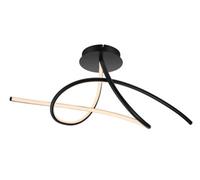 GoodHome Cleve Matt Metal & Plastic Black Led Ceiling Light