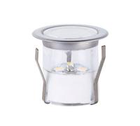 GoodHome Coldstrip Stainless Steel Effect Integrated Led Indoor & Outdoor Deck Light (D)30mm, Pack Of 20