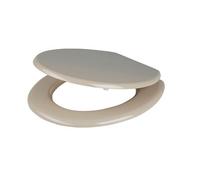 GoodHome Cooke & Lewis Palmi Taupe Round Standard Close Toilet Seat