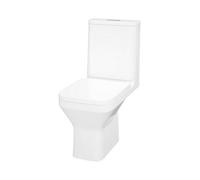GoodHome Cress White Open Back Close-Coupled Square Toilet Set With Soft Close Seat & Close Coupled Cistern