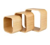 GoodHome Cusko Cube Shelf (L)32.5Cm X (D)15.5Cm, Set Of 3