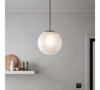 GoodHome Dacite Matt White Chrome Effect Pendant Ceiling Light, (Dia)280mm
