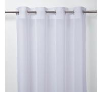 GoodHome Damak White Plain Unlined Eyelet Voile Curtain (W)140Cm (L)260Cm, Single