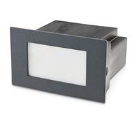 GoodHome Dark Grey Mains-Powered Neutral White Led Rectangular Deck Light