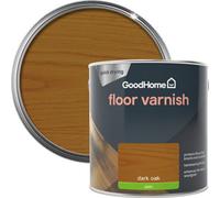GoodHome Dark Oak Satin Floor Wood Varnish, 2.5L