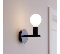 GoodHome Darrah Minimalist Matt Black Wall Light