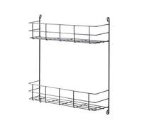 GoodHome Datil 2 Tier Anthracite Steel Shelving (L)380mm (D)95mm