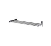 GoodHome Datil Chrome Effect Steel Wall Organiser Shelving