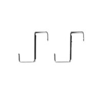 GoodHome Datil Stainless Steel Over Door Hook (H)45mm, Pack Of 2