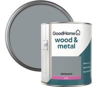 GoodHome Delaware Satin Metal & Wood Paint, 750Ml