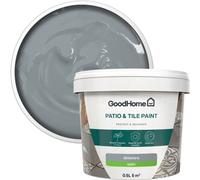 GoodHome Delaware Satin Patio & Tile Paint, 500Ml Tin