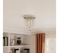 GoodHome Deltana Round Glass & Metal Transparent Chrome Effect 4 Lamp Ceiling Light