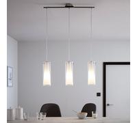 GoodHome Dimonika White Chrome Effect 3 Lamp Pendant Ceiling Light, (Dia)110mm