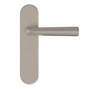GoodHome Dizel Brushed Grey Nickel Effect Aluminium Alloy & Steel Straight Door Handle (L)121.5mm (D)63mm