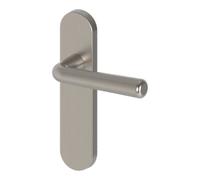 GoodHome Dizel Brushed Grey Nickel Effect Aluminium Alloy & Steel Straight Door Handle (L)121.5mm (D)63mm