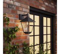 GoodHome Docker Fixed Matt Dark Grey Mains-Powered Outdoor Wall Light