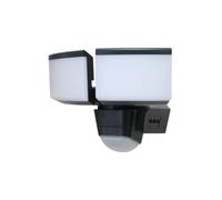 GoodHome Dryden Awl1019-Ig Charcoal Mains-Powered Cool White Outdoor Led Pir Floodlight 1600Lm