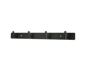 GoodHome Dukkah Matt Black Stainless Steel 4 Hook Rail (L)450mm (H)49mm