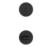 GoodHome Duod Black Bathroom Round Thumbturn (Dia)50mm, Pair