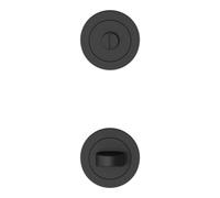 GoodHome Duod Black Bathroom Round Thumbturn (Dia)50mm, Pair