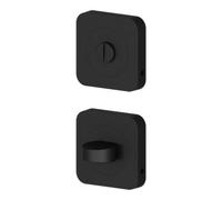 GoodHome Duod Black Bathroom Square Thumbturn (Dia)52mm, Pair