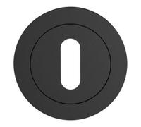 GoodHome Duod Black Zinc Alloy Round Door Escutcheon (Dia)50mm