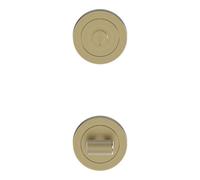 GoodHome Duod Brushed Brass Effect Aluminium & Zamak Door Handle, Pair