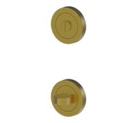 GoodHome Duod Brushed Brass Effect Round Thumbturn, Pair