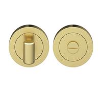 GoodHome Duod Brushed Electroplated Brass Effect Round Thumbturn (Dia)50mm, Pair