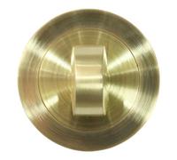 GoodHome Duod Brushed Electroplated Brass Effect Round Thumbturn, Pair Of 2