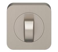GoodHome Duod Brushed Electroplated Grey Nickel Effect Square Thumbturn, Pair