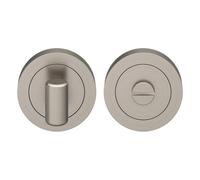 GoodHome Duod Brushed Electroplated Nickel Effect Round Thumbturn (Dia)50mm, Pair