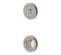 GoodHome Duod Brushed Grey Nickel Effect Round Thumbturn, Pair