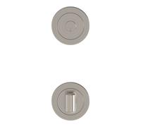 GoodHome Duod Brushed Grey Nickel Effect Round Thumbturn, Pair