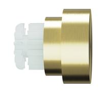 GoodHome Elasa Gold Brass Effect Metal & Plastic Cap Curtain Pole Finial (Dia)28mm