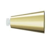 GoodHome Elasa Gold Brass Effect Metal & Plastic Cone Curtain Pole Finial (Dia)19mm