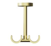 GoodHome Elasa Gold Brass Effect Metal & Plastic Curtain Pole Bracket Double