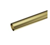 GoodHome Elasa Satin Brass Effect Curtain Pole, (L)2.5M (Dia)28mm