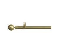 GoodHome Elasa Satin Brass Effect Extendable Ball Single Curtain Pole Set, (L)1200mm-2100mm (Dia)28mm