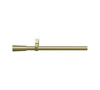 GoodHome Elasa Satin Brass Effect Extendable Cone Single Curtain Pole Set, (L)1200mm-2100mm (Dia)19mm