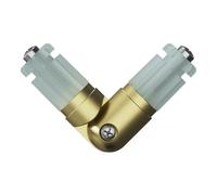 GoodHome Elasa Satin Brass Effect Metal Clip Elbow Joiner, (L)45mm (Dia)19mm