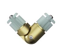 GoodHome Elasa Satin Brass Effect Metal Clip Elbow Joiner, (L)45mm (Dia)28mm