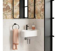 GoodHome Elegance White Gloss Marble Effect Ceramic Indoor Wall Tile, Pack Of 12, (L)600mm (W)200mm