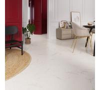 GoodHome Elegance White Marble Tile Effect Laminate Flooring, 2.535M²