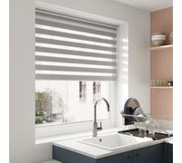 GoodHome Elin Corded Concrete Grey Day & Night Roller Blind (W)120Cm (L)180Cm