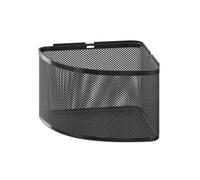 GoodHome Elland Black Steel 1 Compartments Corner Shower Basket (W)18.3Cm