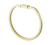 GoodHome Elland Brushed Gold Effect Stainless Steel Wall-Mounted Towel Ring (W)19.4Cm