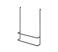 GoodHome Elland Double Matt Black Steel Wall-Mounted Towel Rail (W)60Cm