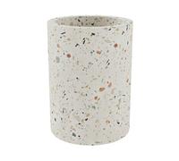 GoodHome Elland Matt Beige Terrazzo Effect Concrete & Polyresin Tumbler