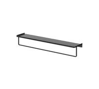 GoodHome Elland Matt Black Wall-Mounted Bathroom Shelf (D)12Cm (H)9Cm (L)60Cm